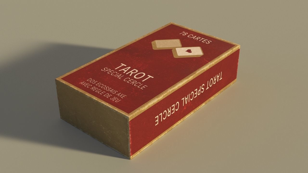 CARD GAME---Tarot Nouveau Low-poly 3D model_5