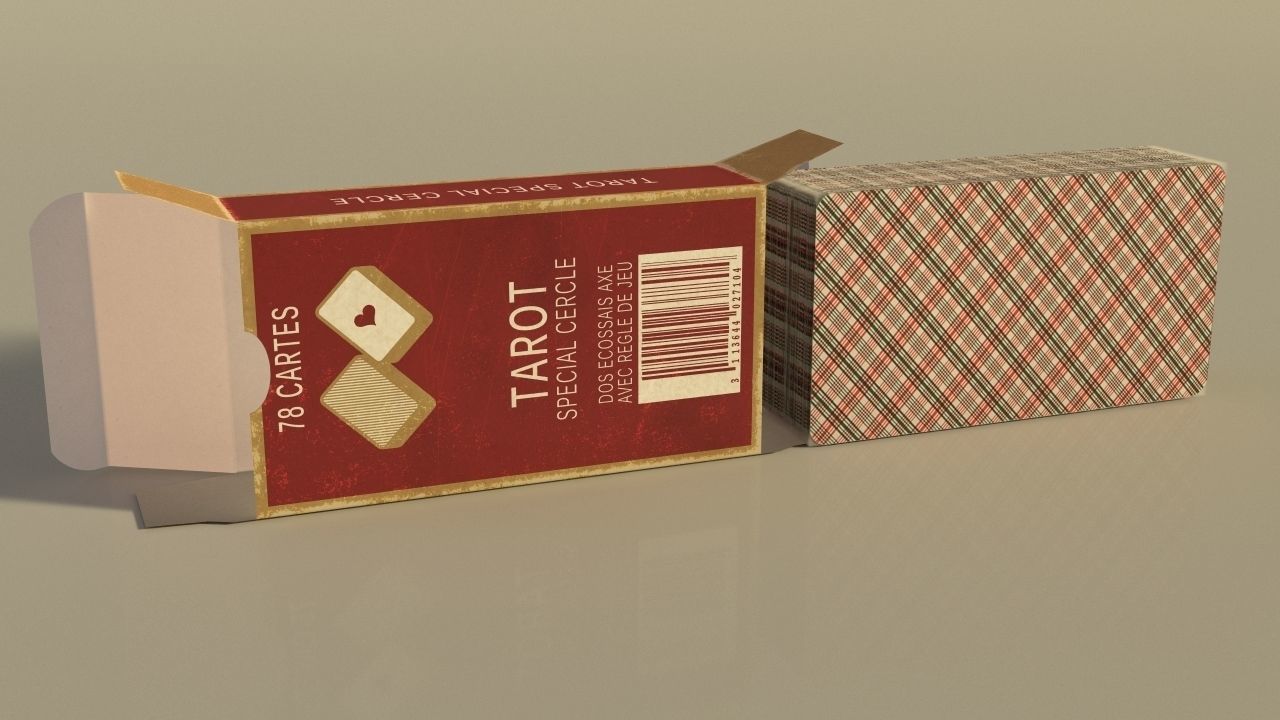 CARD GAME---Tarot Nouveau Low-poly 3D model_10