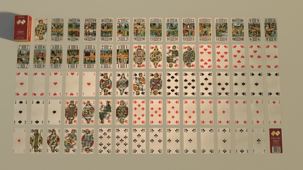 CARD GAME---Tarot Nouveau Low-poly 3D model_15