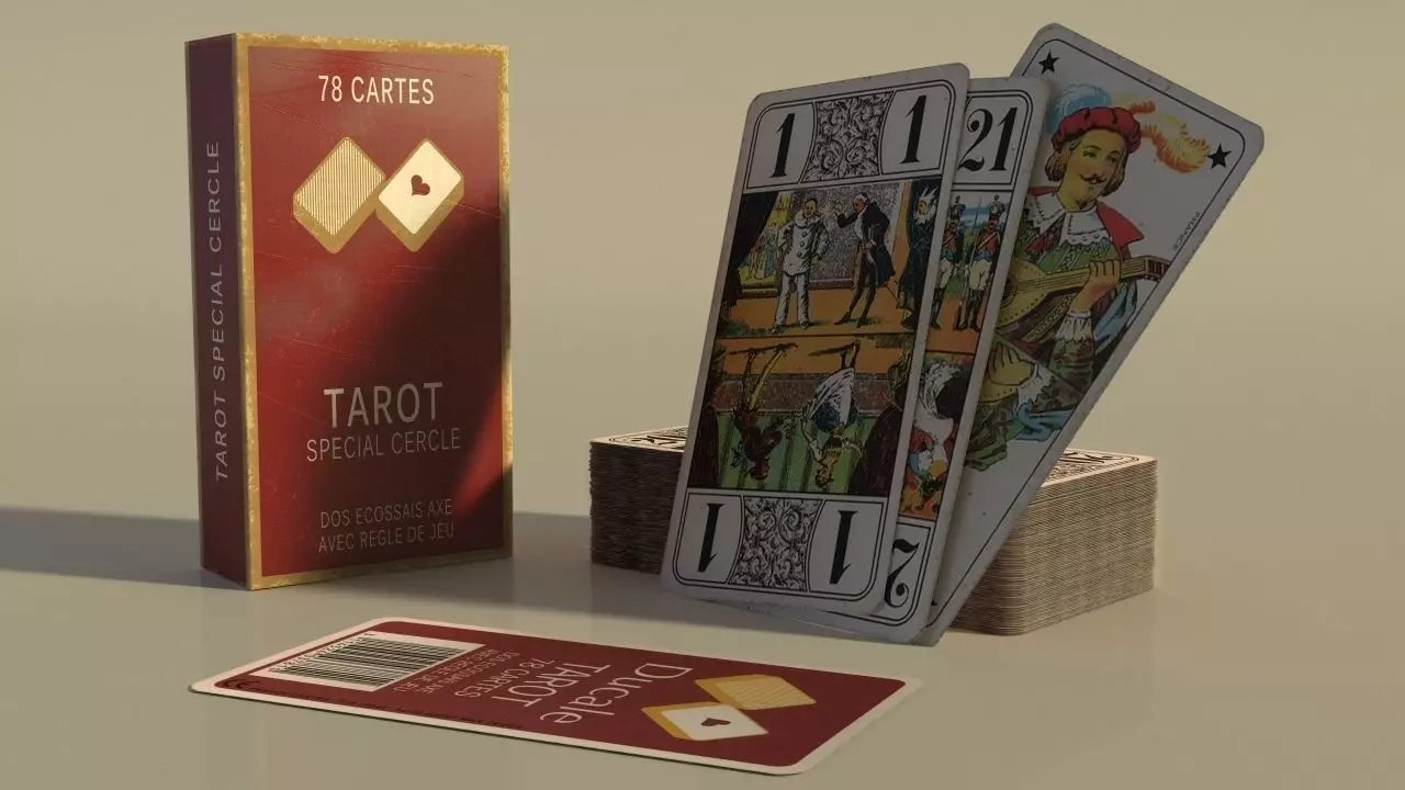 CARD GAME---Tarot Nouveau Low-poly 3D model_0