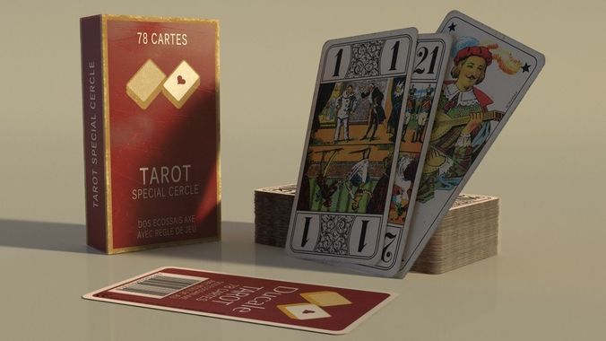 CARD GAME---Tarot Nouveau Low-poly 3D model