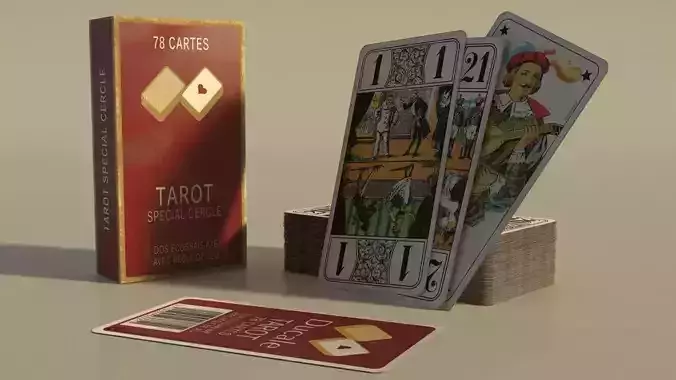 CARD GAME---Tarot Nouveau Low-poly 3D model