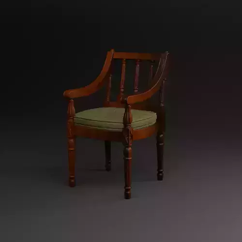 1-12 Scale Regency Style Armchair   High - Quality 3D Model