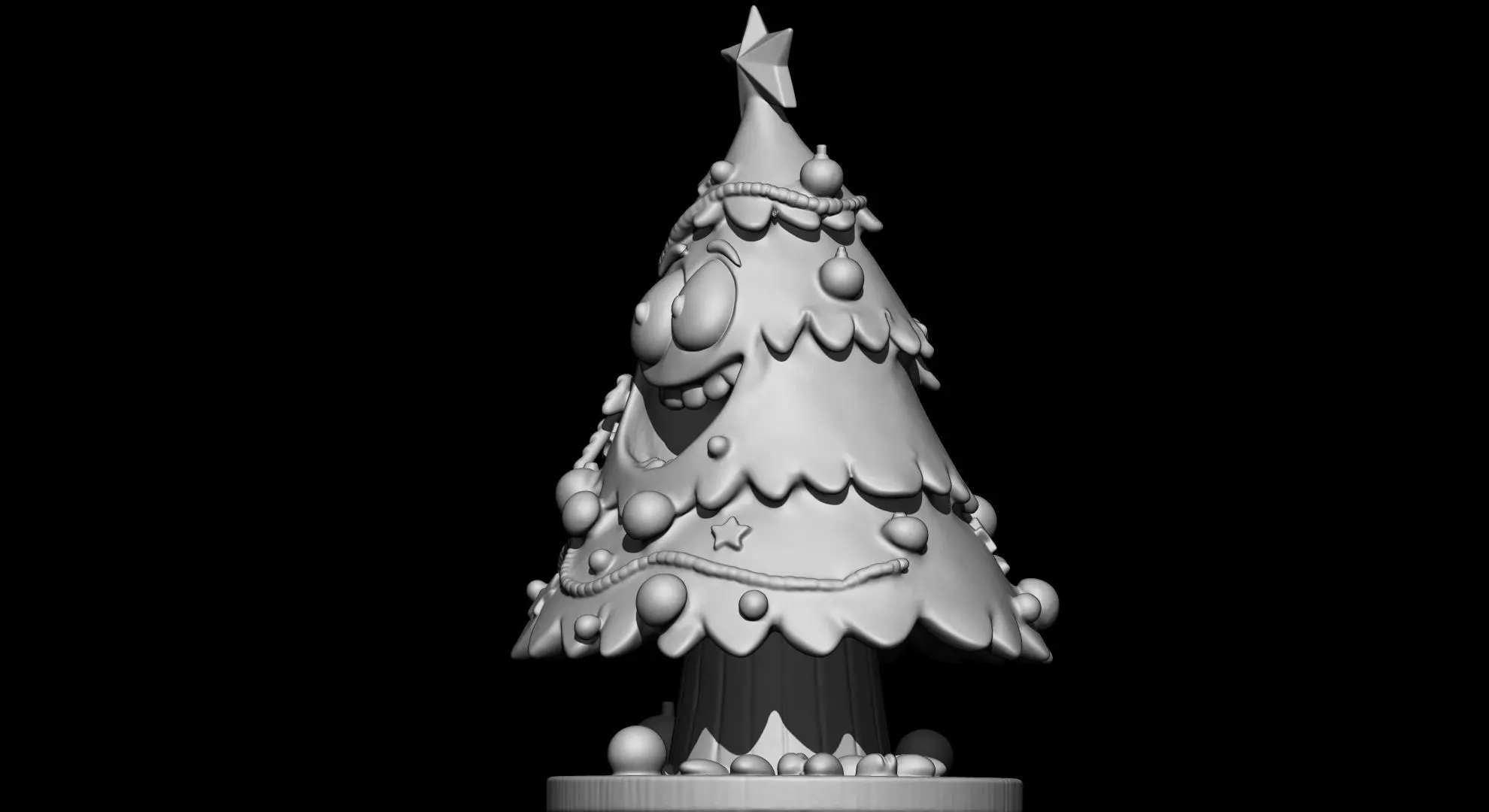 Cartoon Decorative Christmas Tree 3D print model_2