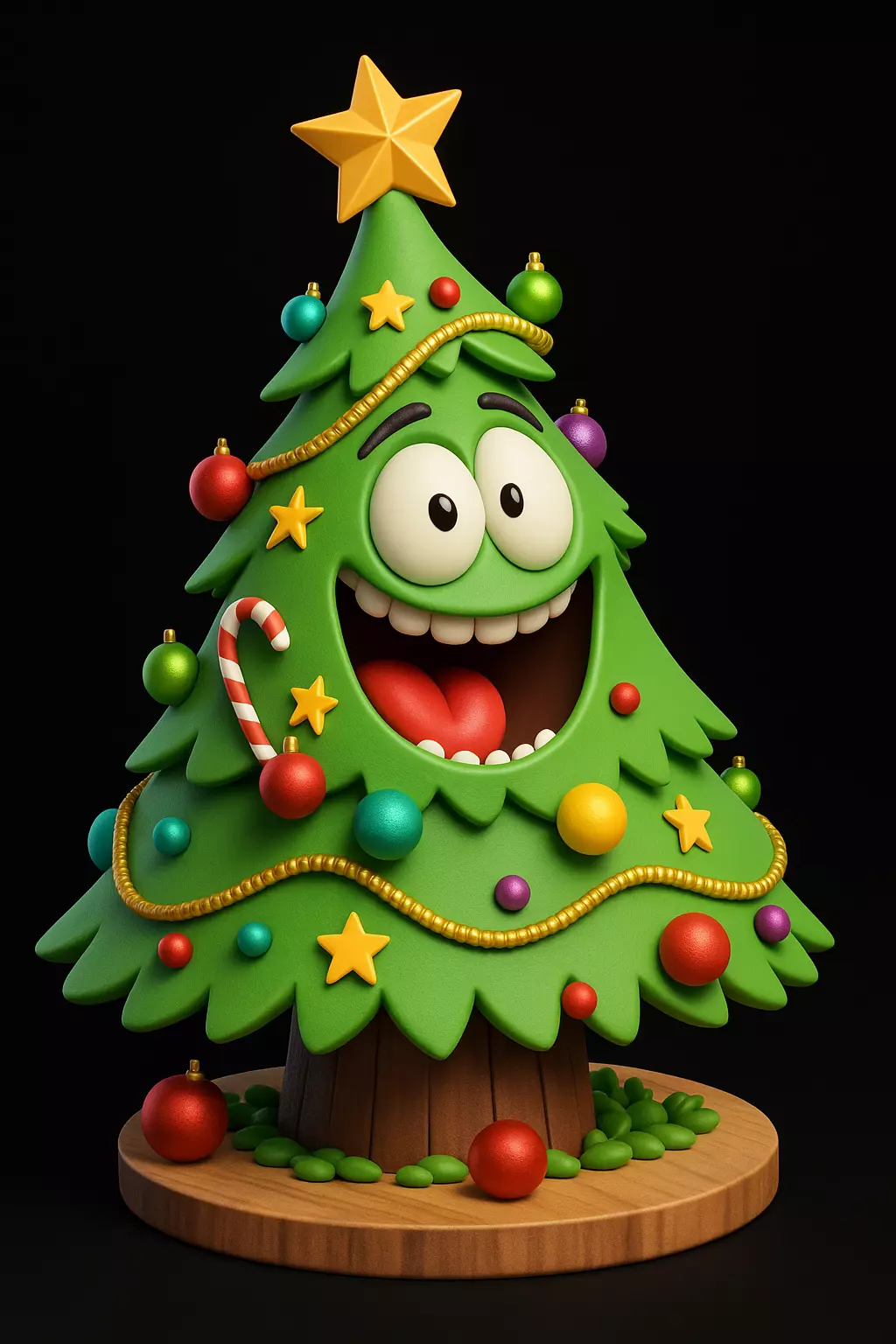 Cartoon Decorative Christmas Tree 3D print model_4