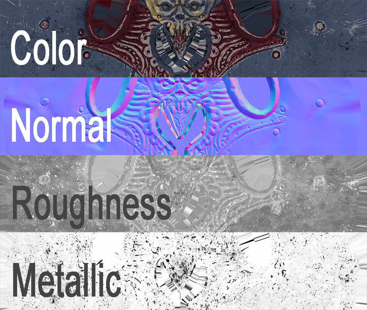 Viking Fantasy Helmet  Low-poly 3D model_7