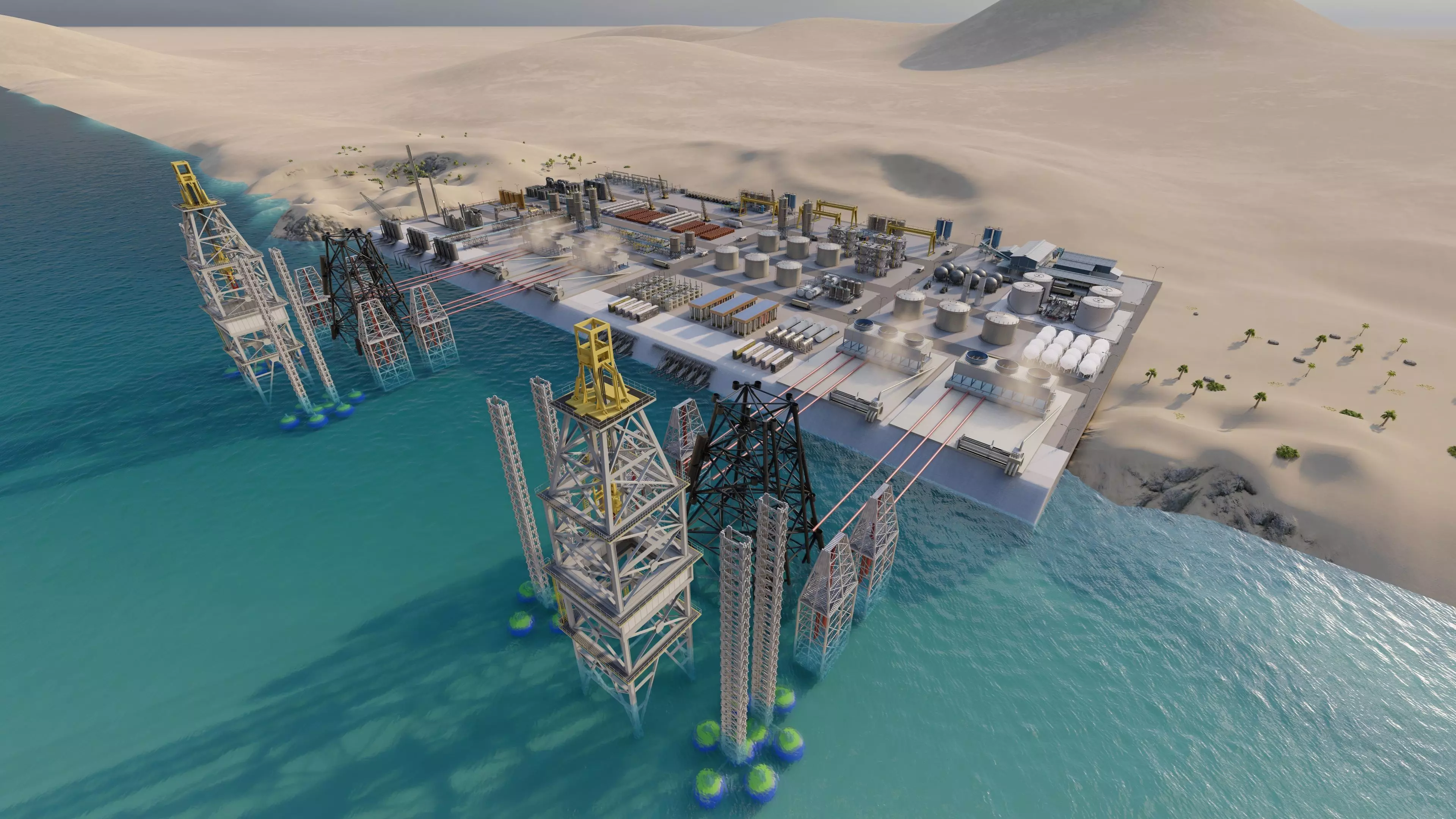 Industrial Factory-Petrochemical-Complex and Oil Gas Rig 3D model_7
