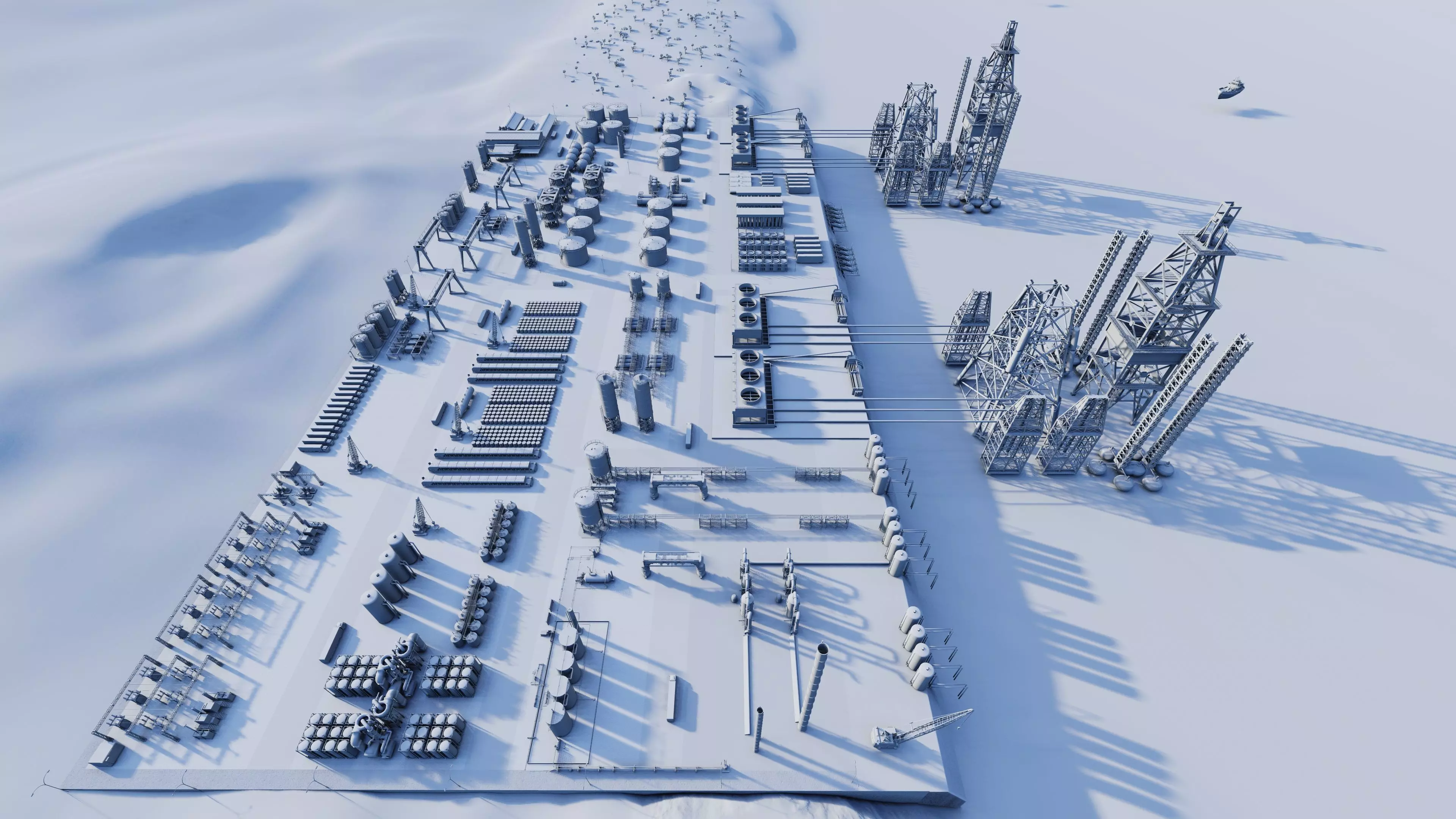 Industrial Factory-Petrochemical-Complex and Oil Gas Rig 3D model_18
