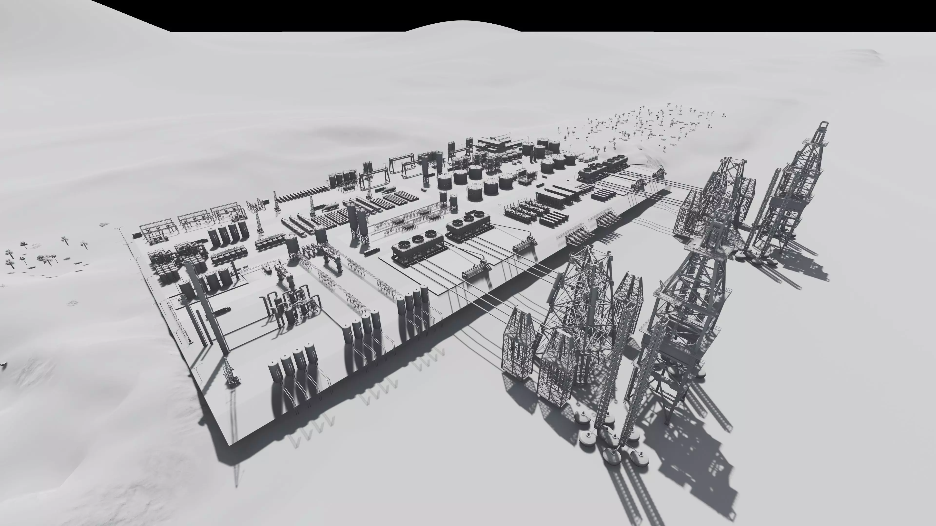Industrial Factory-Petrochemical-Complex and Oil Gas Rig 3D model_10