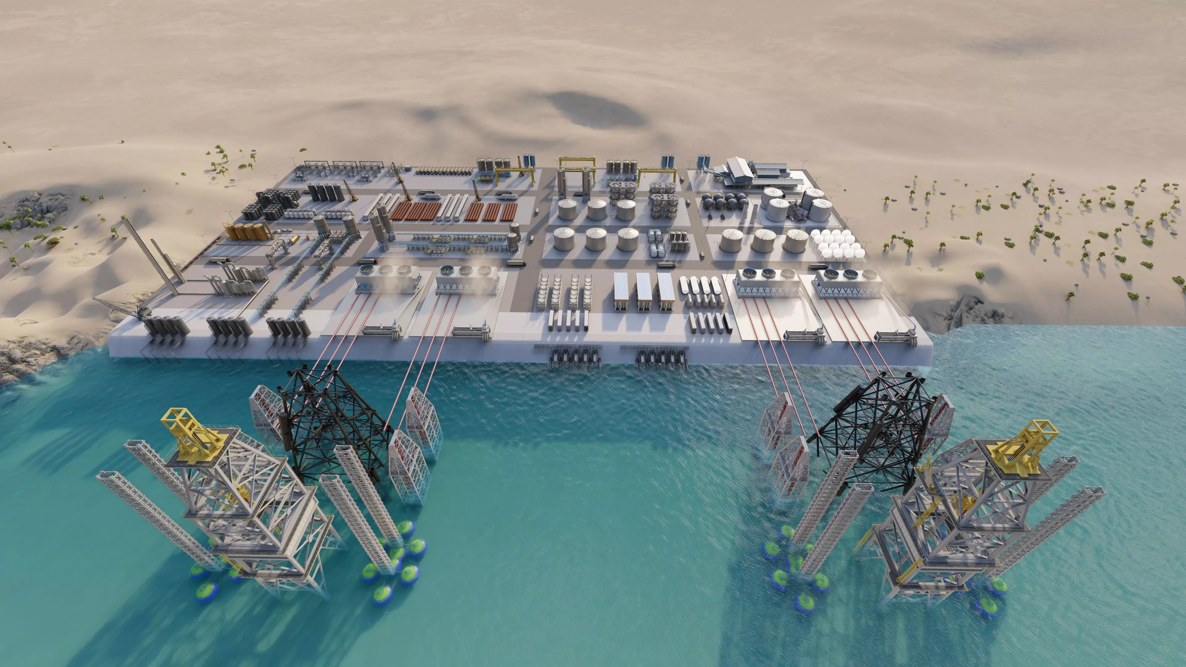 Industrial Factory-Petrochemical-Complex and Oil Gas Rig 3D model_2