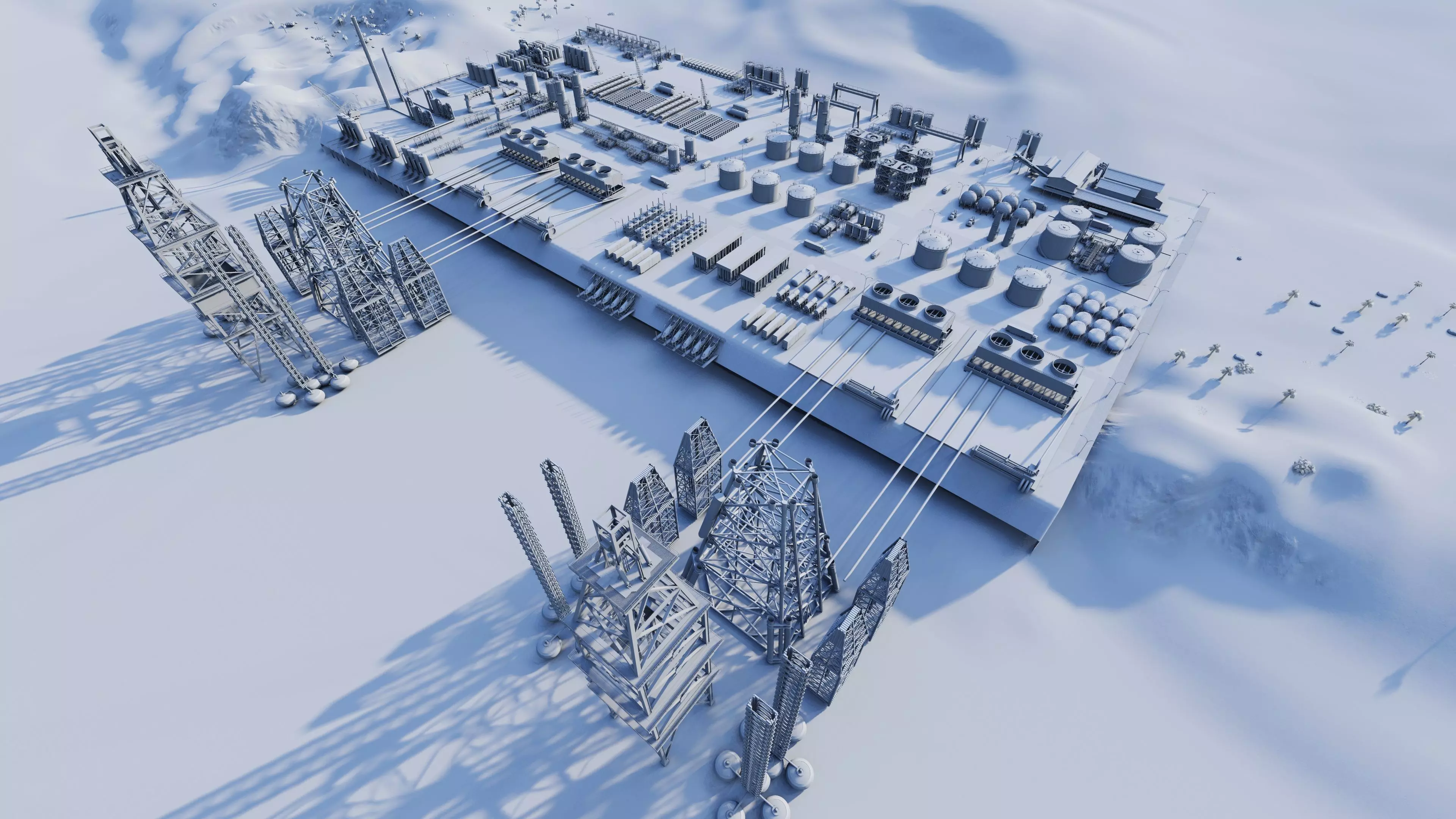 Industrial Factory-Petrochemical-Complex and Oil Gas Rig 3D model_11