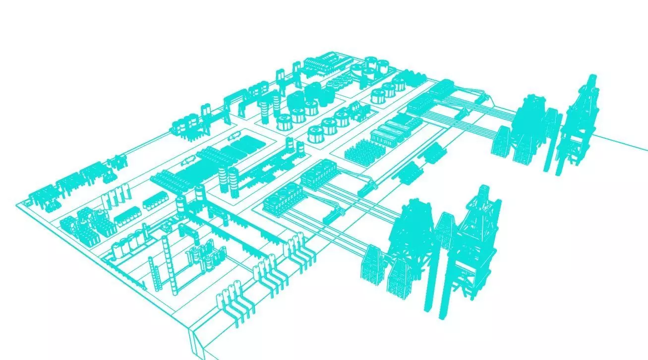 Industrial Factory-Petrochemical-Complex and Oil Gas Rig 3D model_20