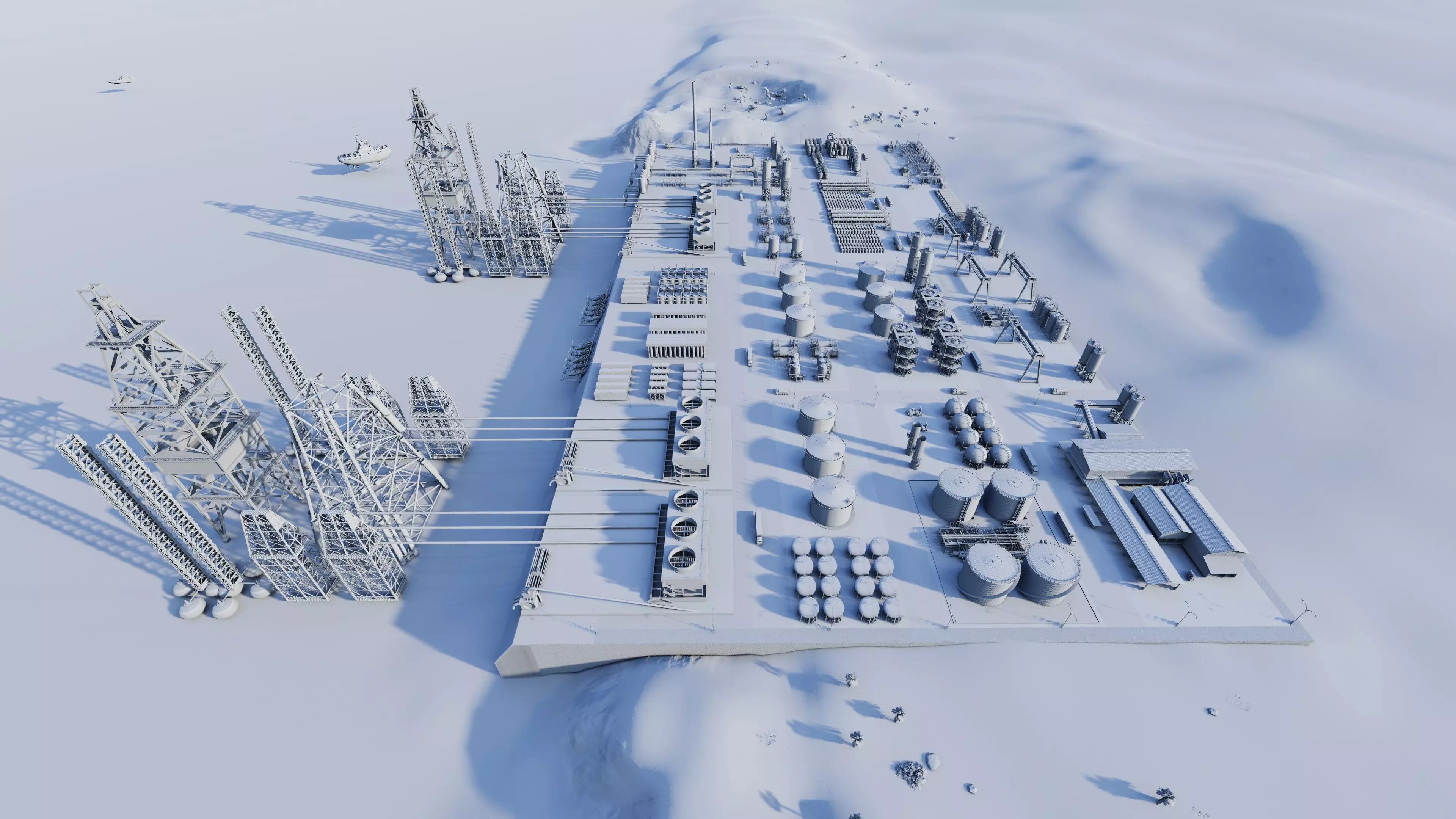 Industrial Factory-Petrochemical-Complex and Oil Gas Rig 3D model_14