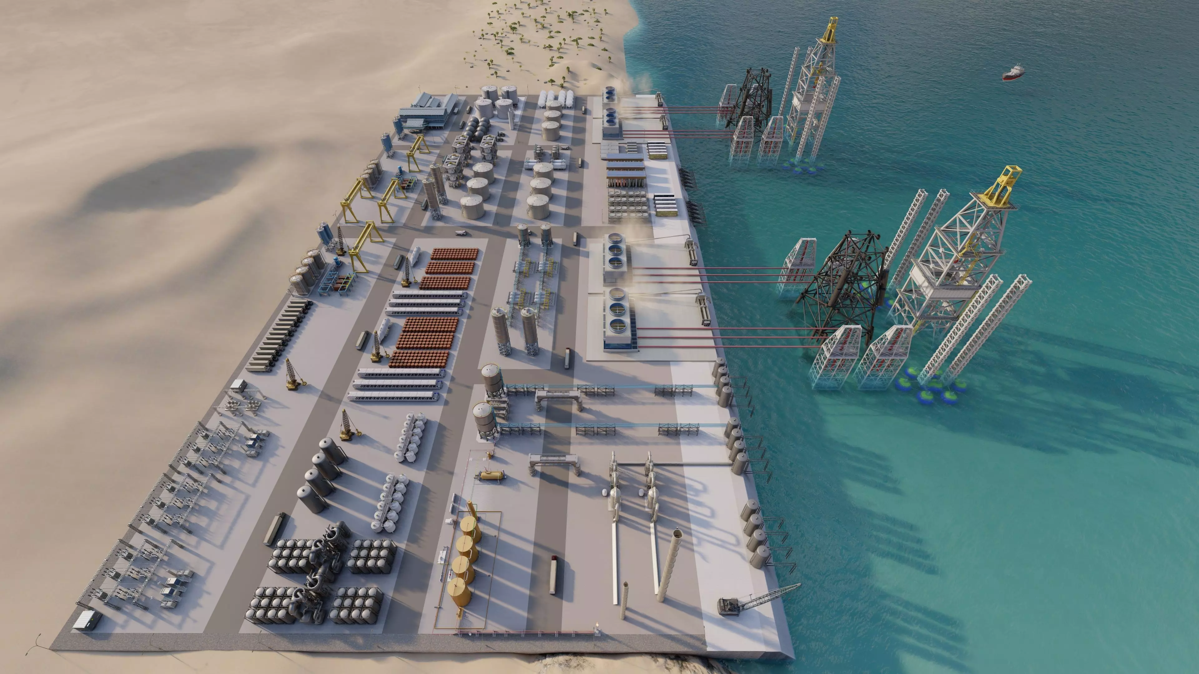 Industrial Factory-Petrochemical-Complex and Oil Gas Rig 3D model_6