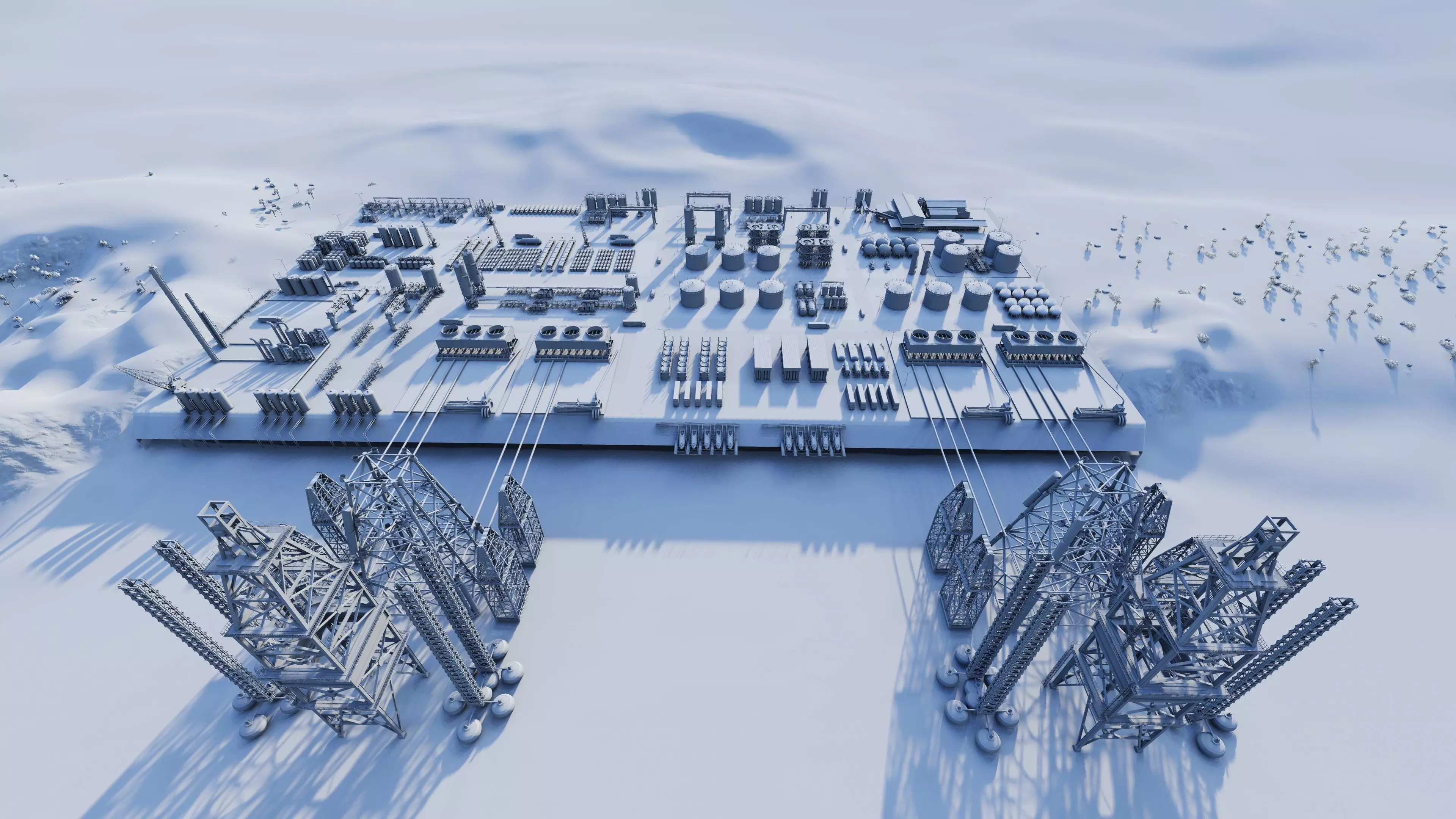 Industrial Factory-Petrochemical-Complex and Oil Gas Rig 3D model_13