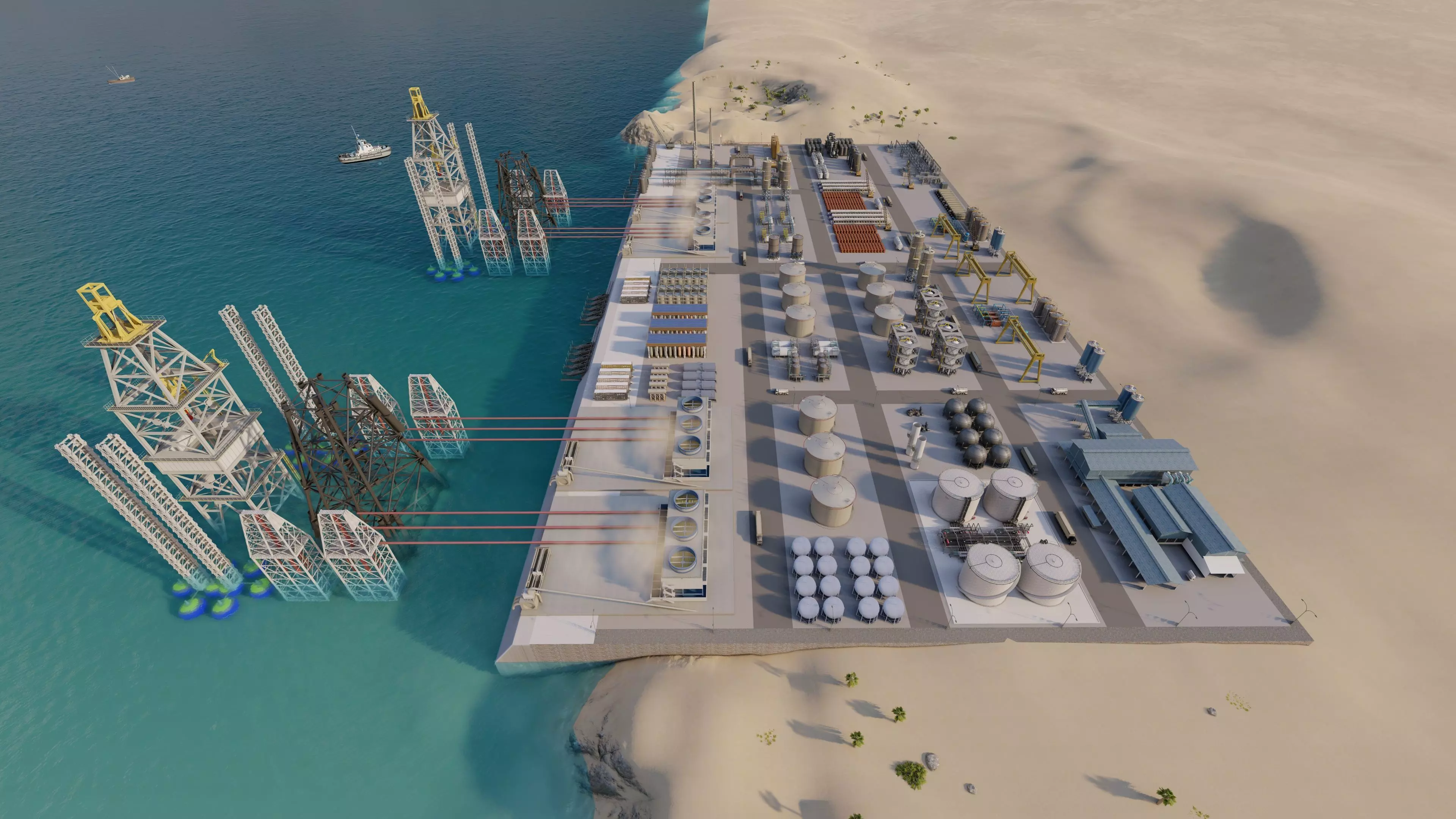 Industrial Factory-Petrochemical-Complex and Oil Gas Rig 3D model_8