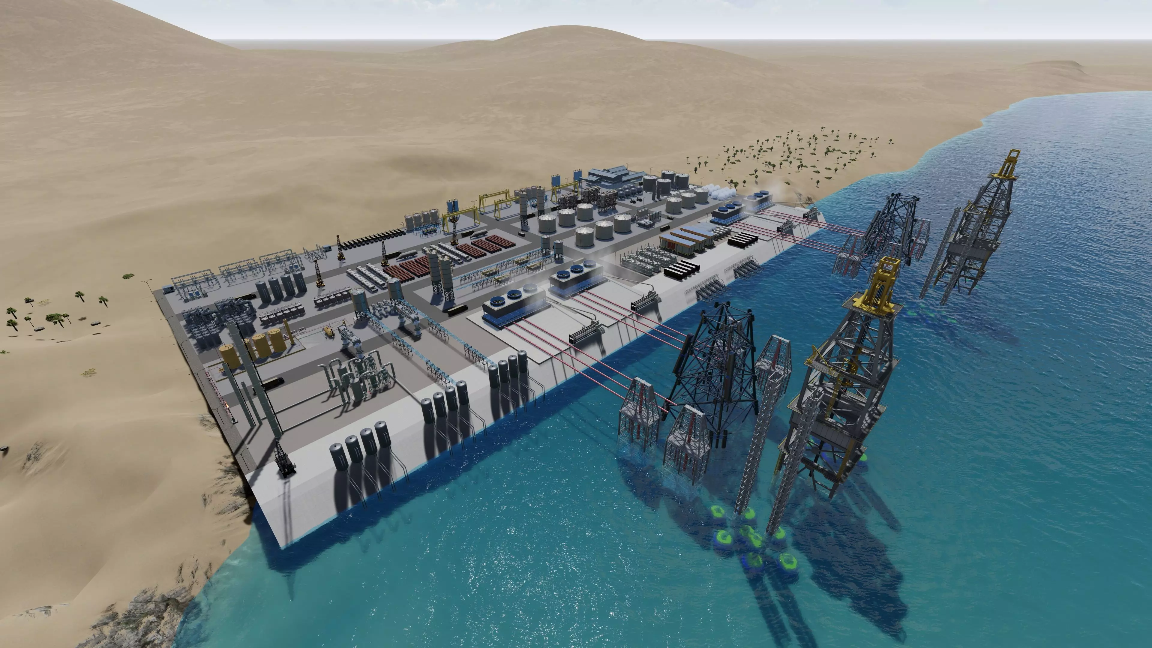 Industrial Factory-Petrochemical-Complex and Oil Gas Rig 3D model_9
