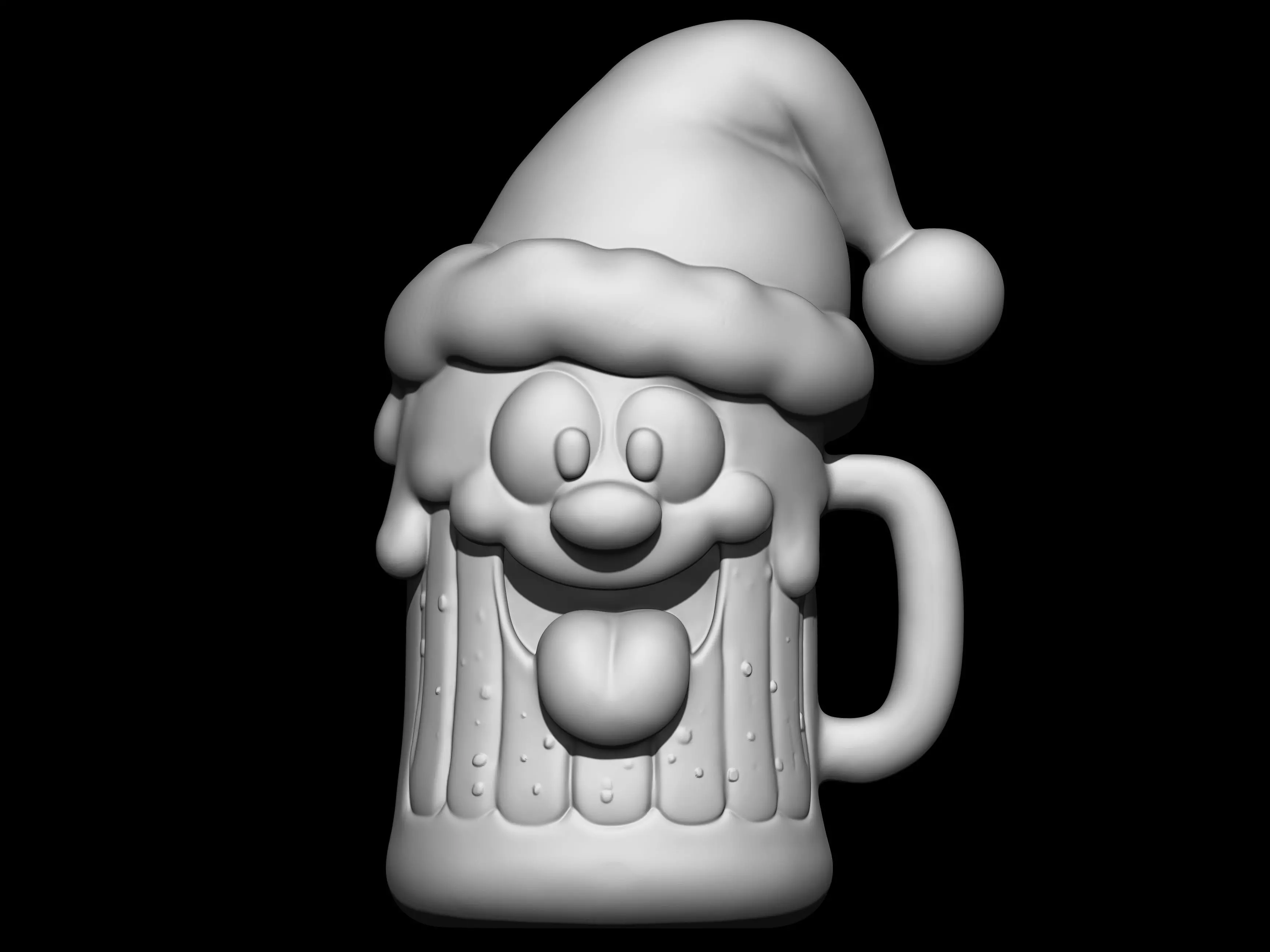 Santa Claus Beer Mug 3D print model_2