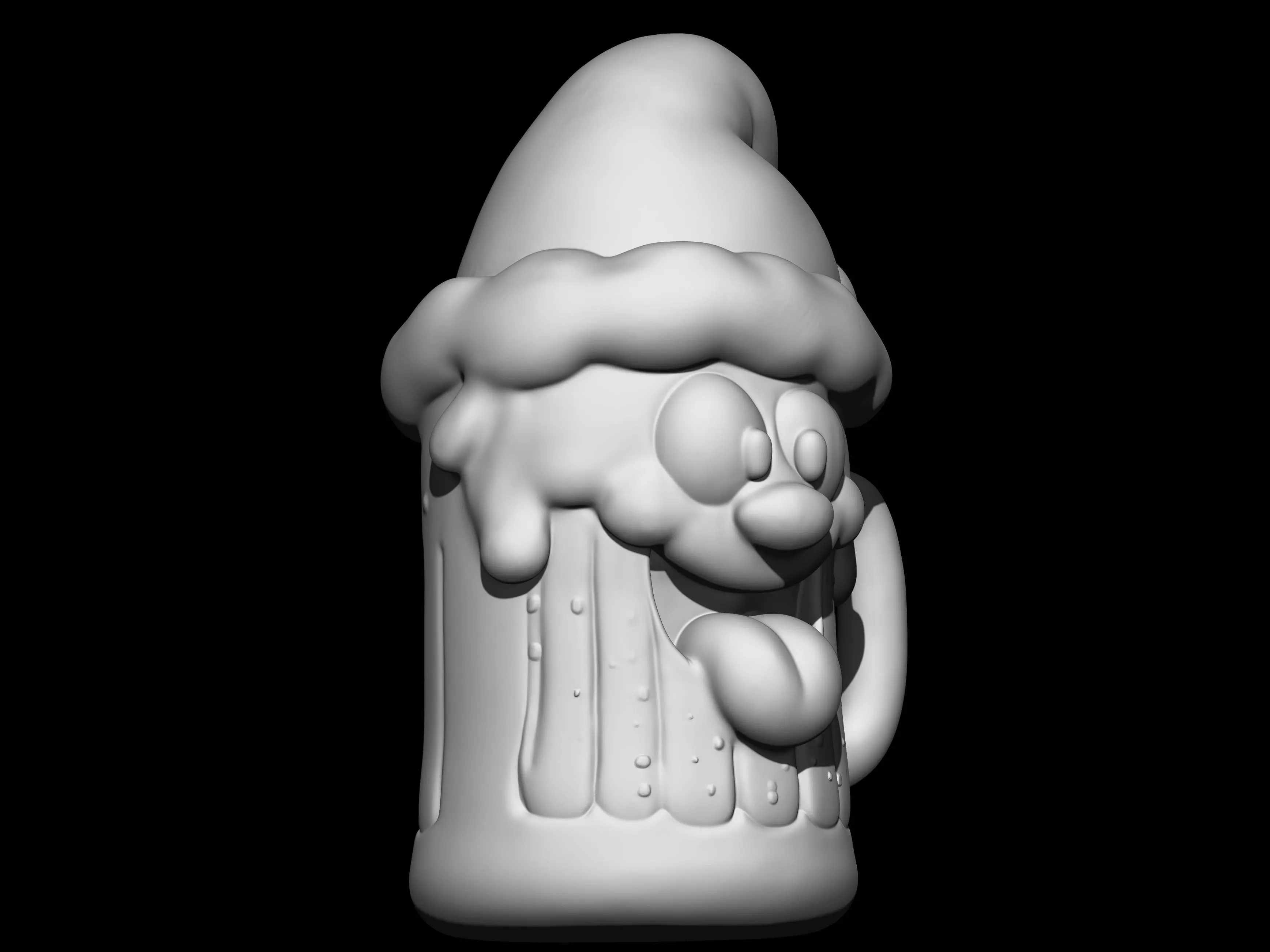 Santa Claus Beer Mug 3D print model_1
