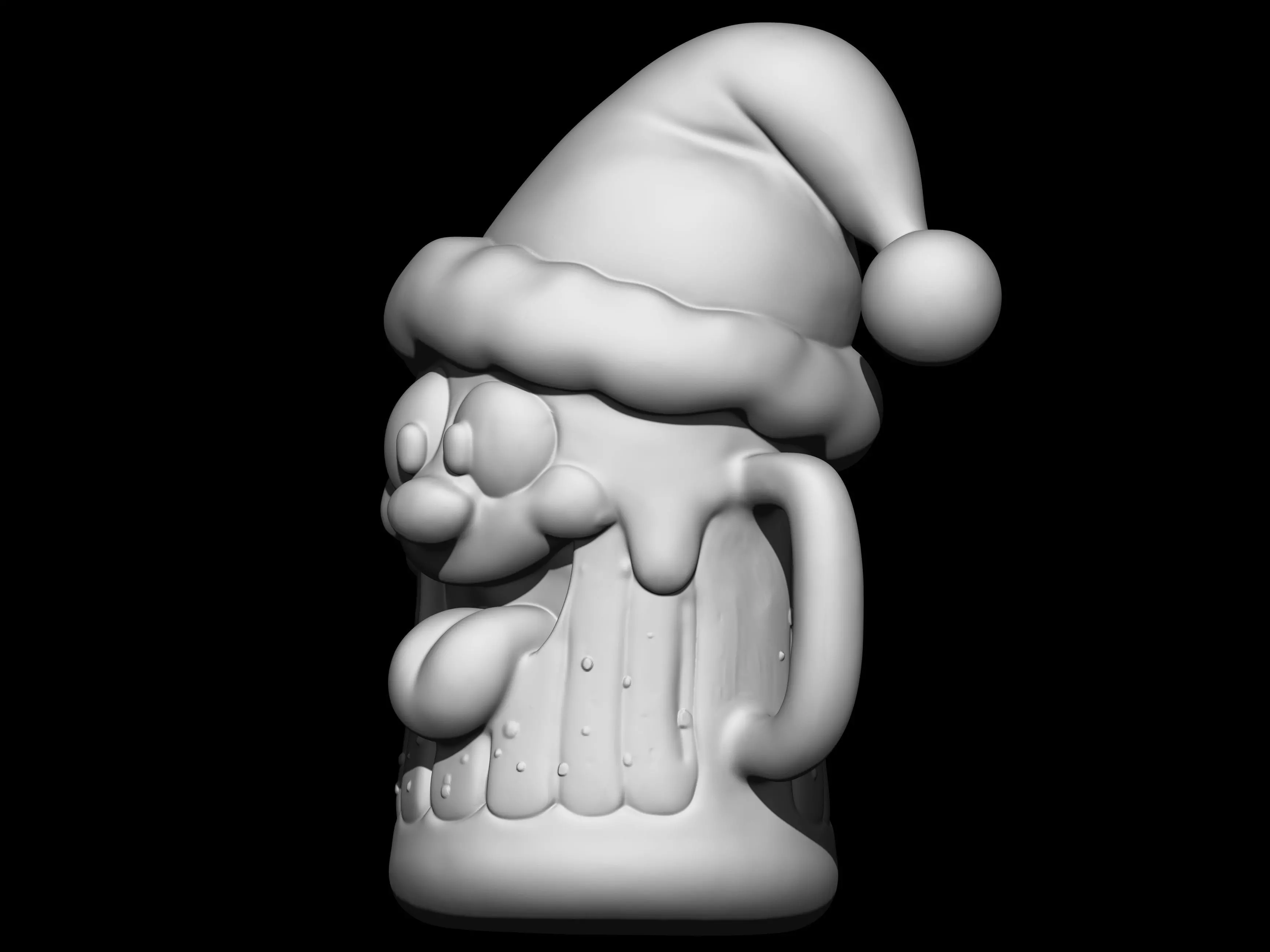 Santa Claus Beer Mug 3D print model_3