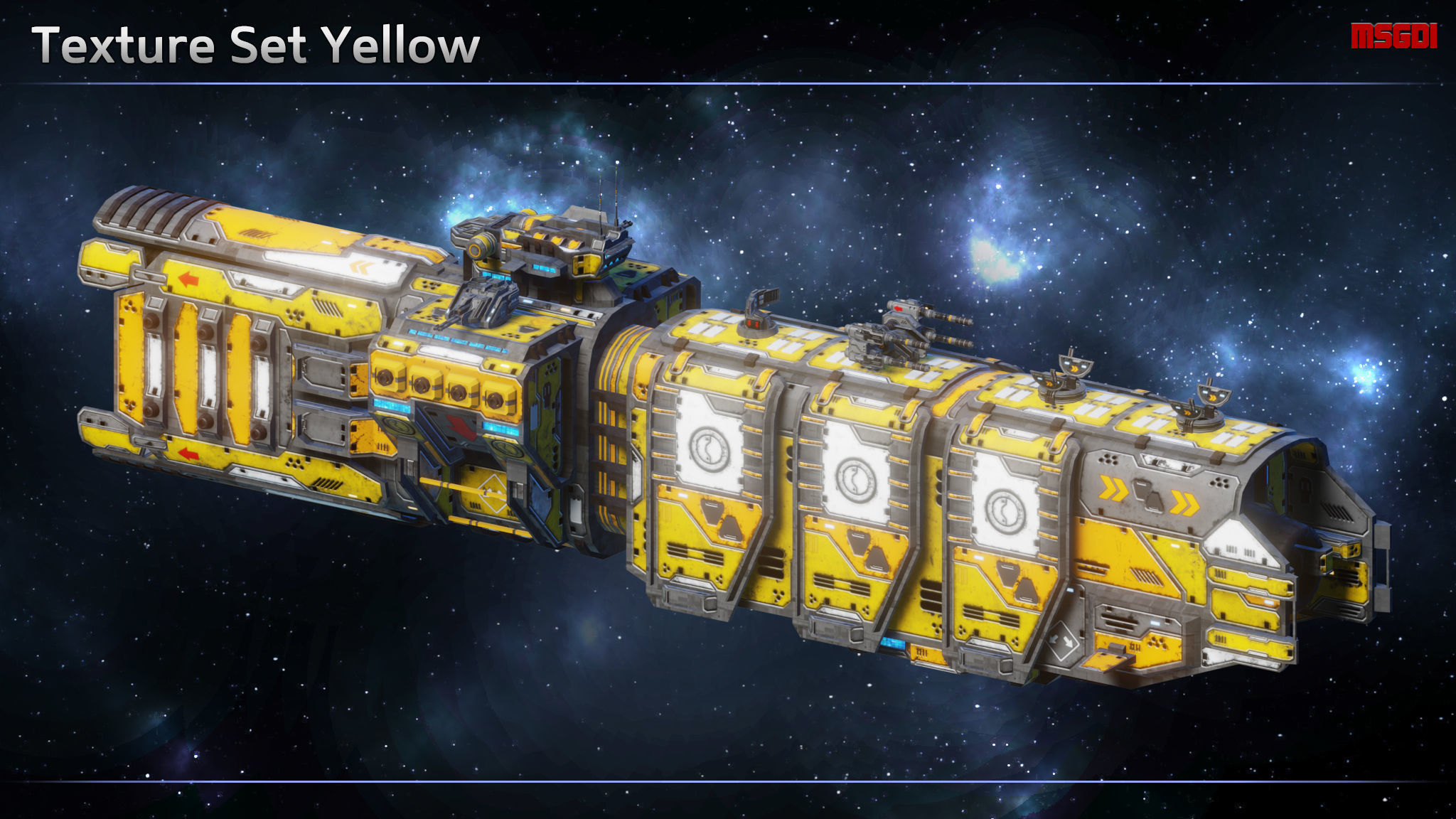 Spaceship Frigate Wyrm Low-poly 3D model_12