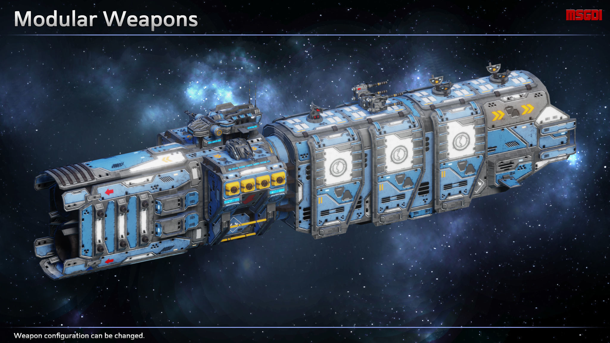 Spaceship Frigate Wyrm Low-poly 3D model_4