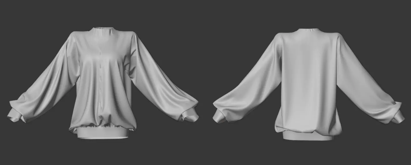 5 Stylish Dresses High Poly 3D model_2