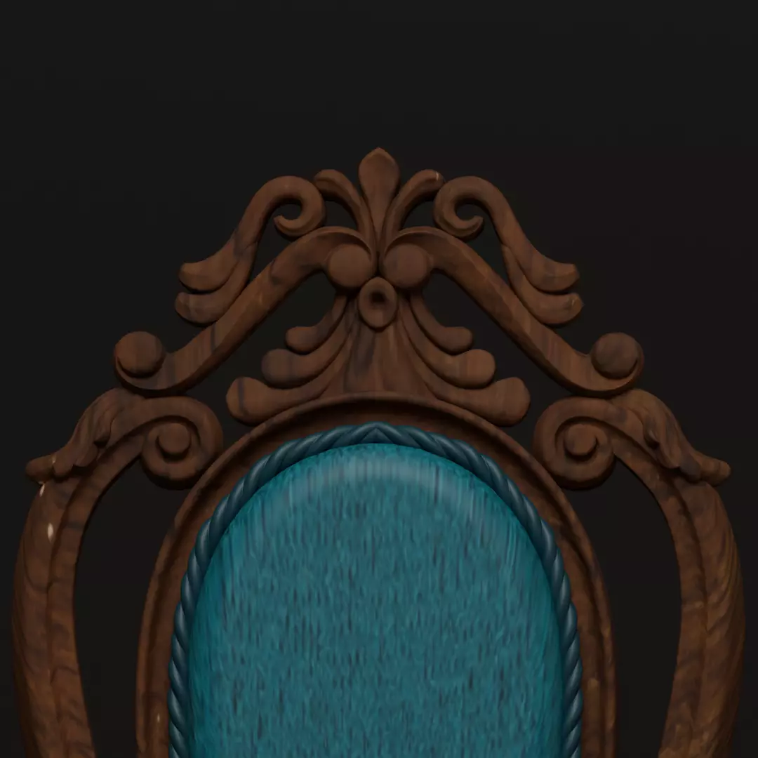 1-12 Scale Victorian Armchair - 3D Printable Model 3D print model_3