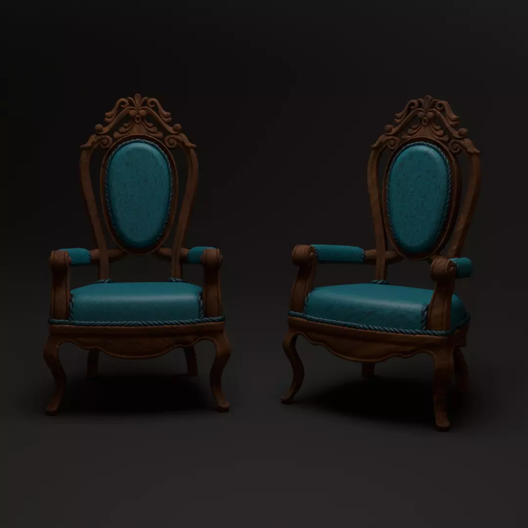 1-12 Scale Victorian Armchair - 3D Printable Model 3D print model_4