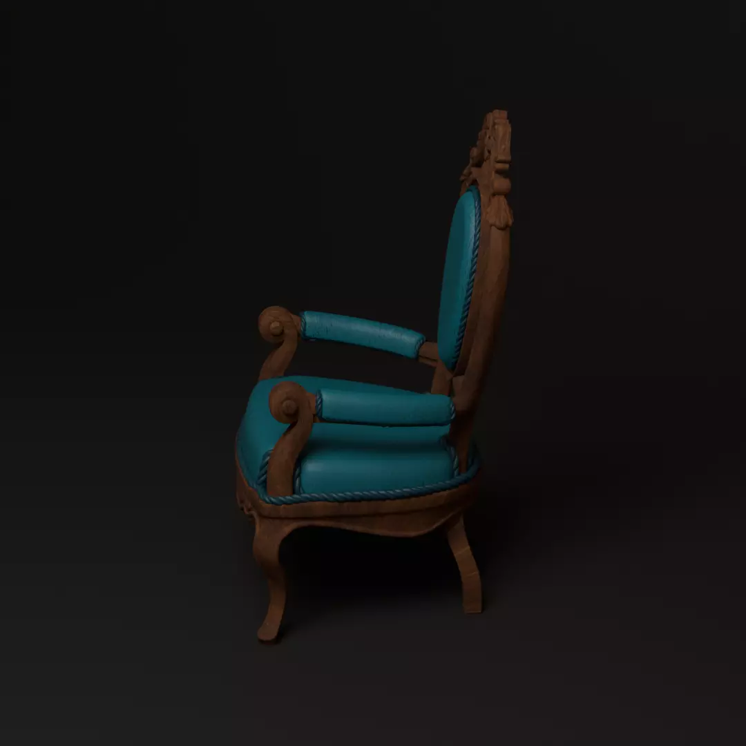 1-12 Scale Victorian Armchair - 3D Printable Model 3D print model_5