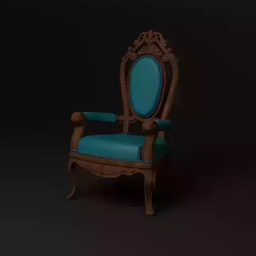 1-12 Scale Victorian Armchair  - 3D Printable Model