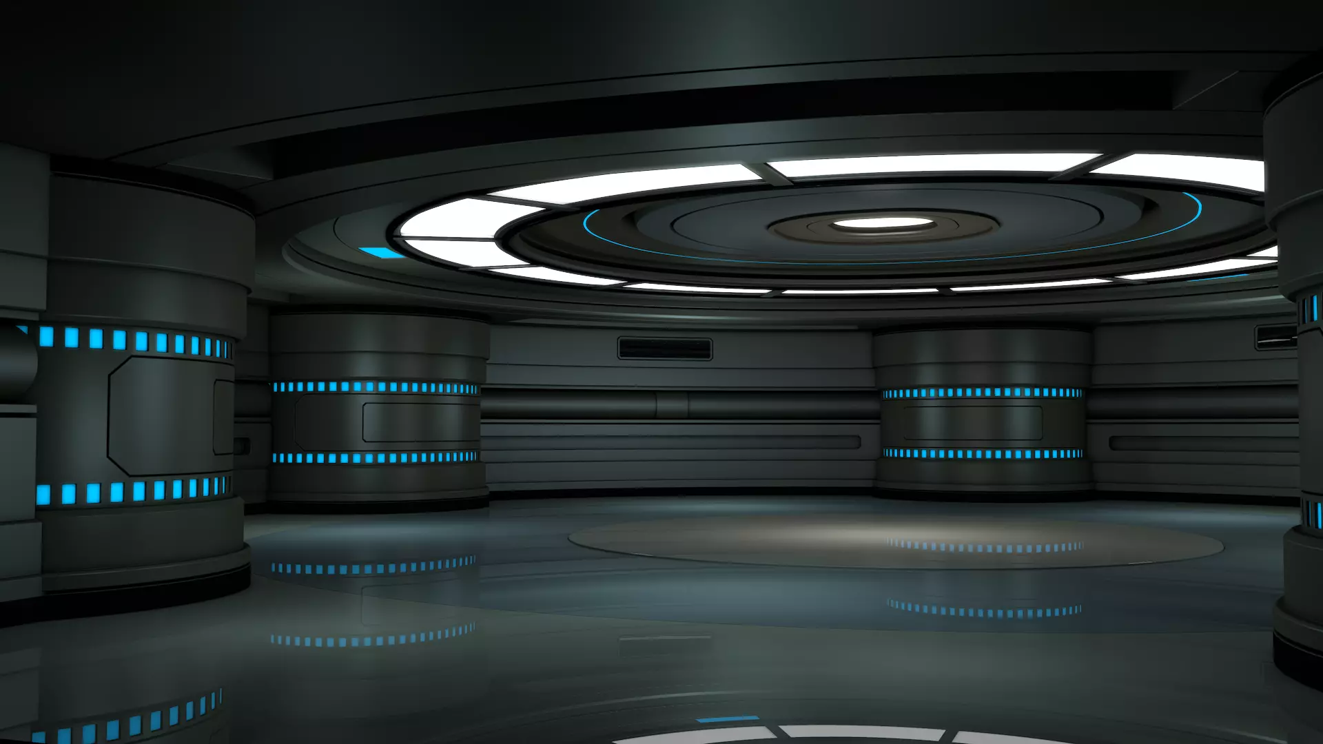 Sci Fi Room 3D model_1