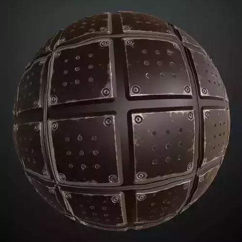 Black Sci-fi Metal Panel Transparent PBR Seamless