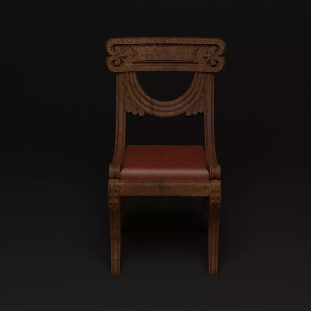 1- 12 Scale Regency Chair - 3D Printable Model 3D print model_4
