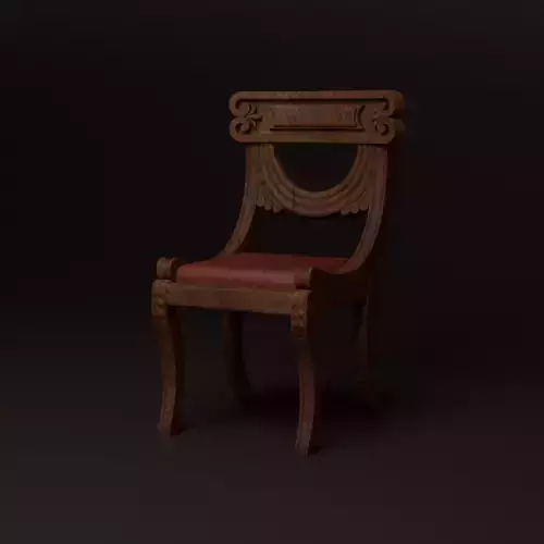 1- 12 Scale Regency Chair  - 3D Printable Model