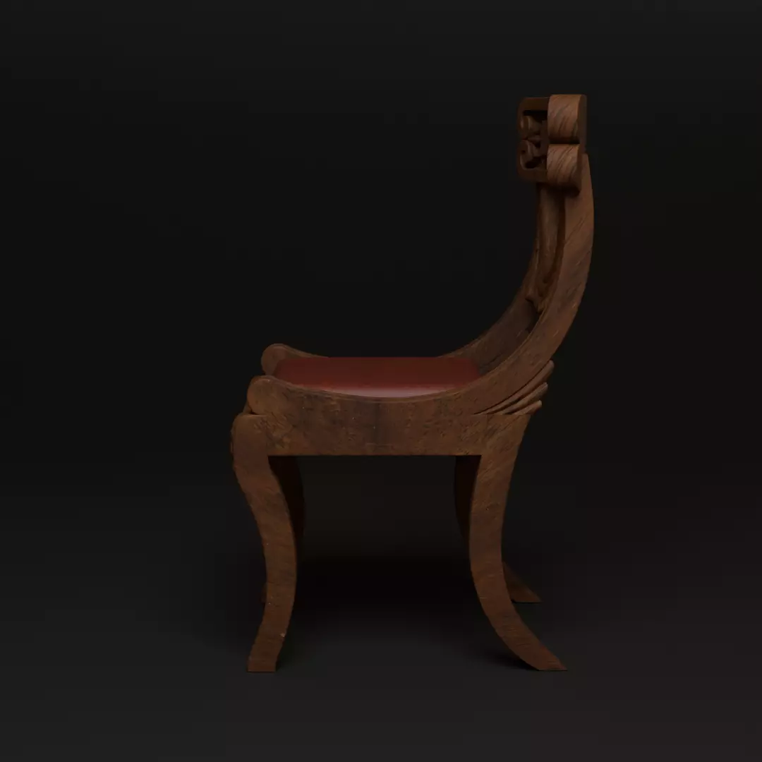 1- 12 Scale Regency Chair - 3D Printable Model 3D print model_5