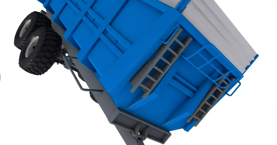 Dump Trailer 3D model_5
