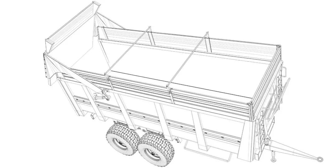 Dump Trailer 3D model_7