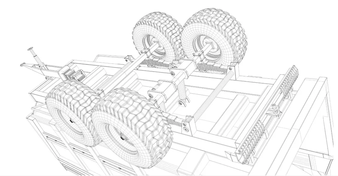 Dump Trailer 3D model_8