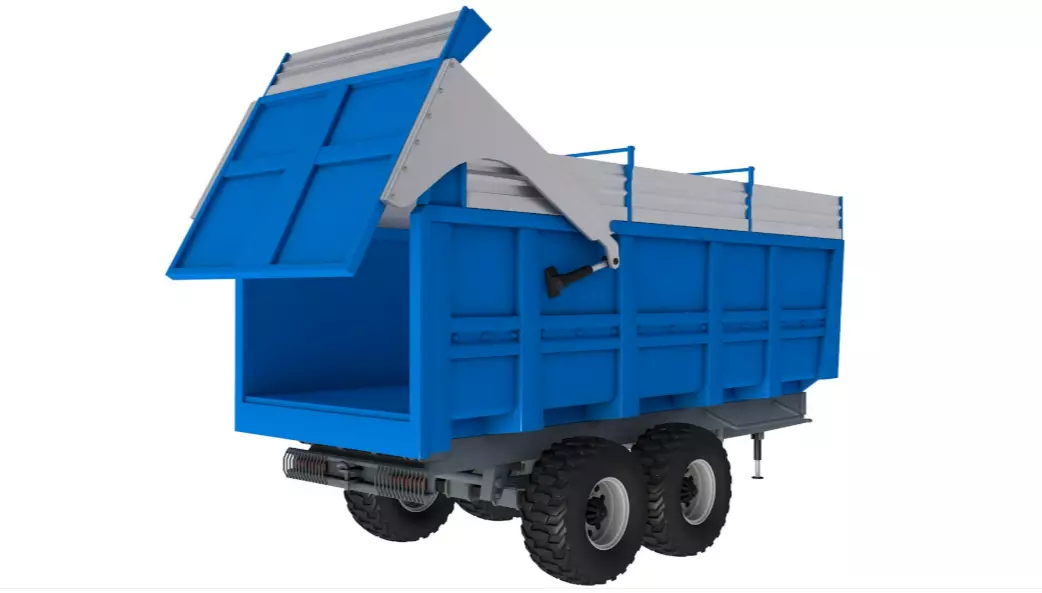 Dump Trailer 3D model_3