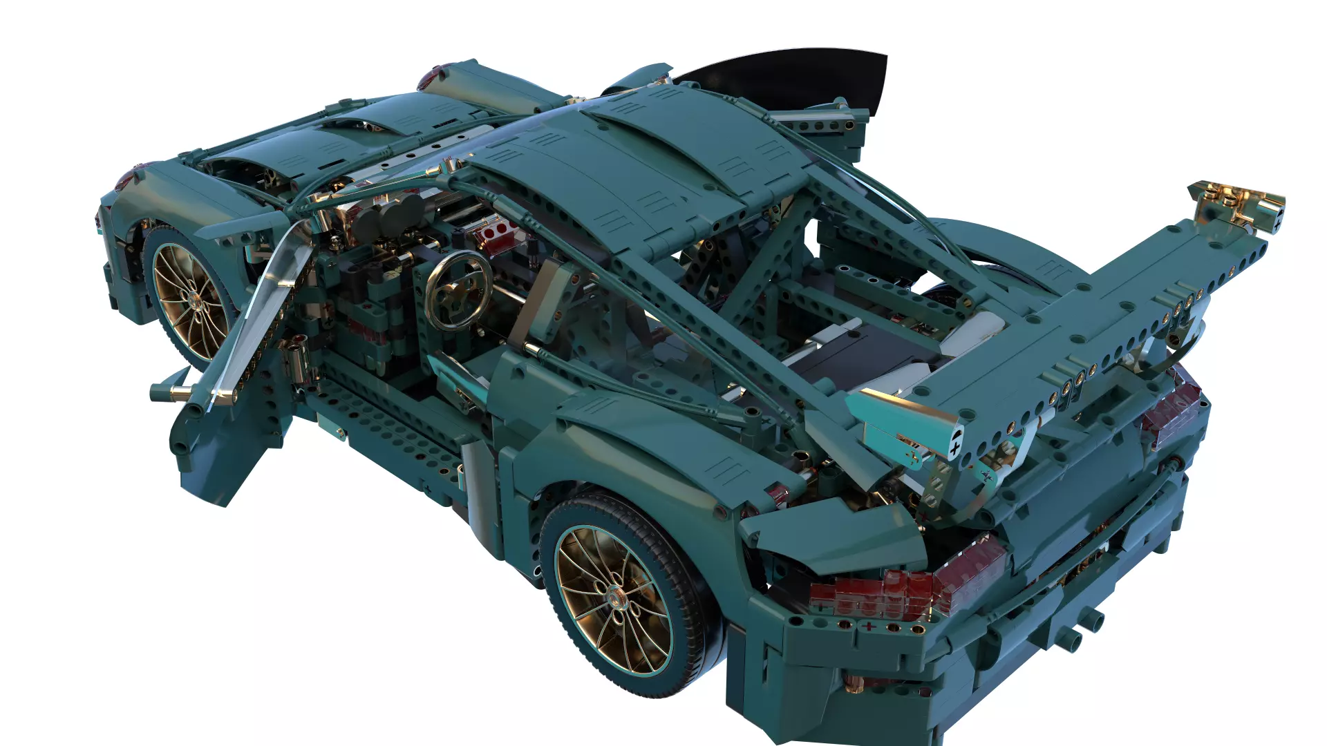 LEGO Porsche GTR 3 High-Quality 3D Model  3D model_4