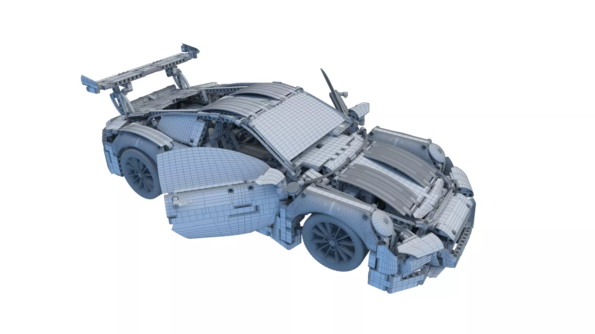 LEGO Porsche GTR 3 High-Quality 3D Model  3D model_6