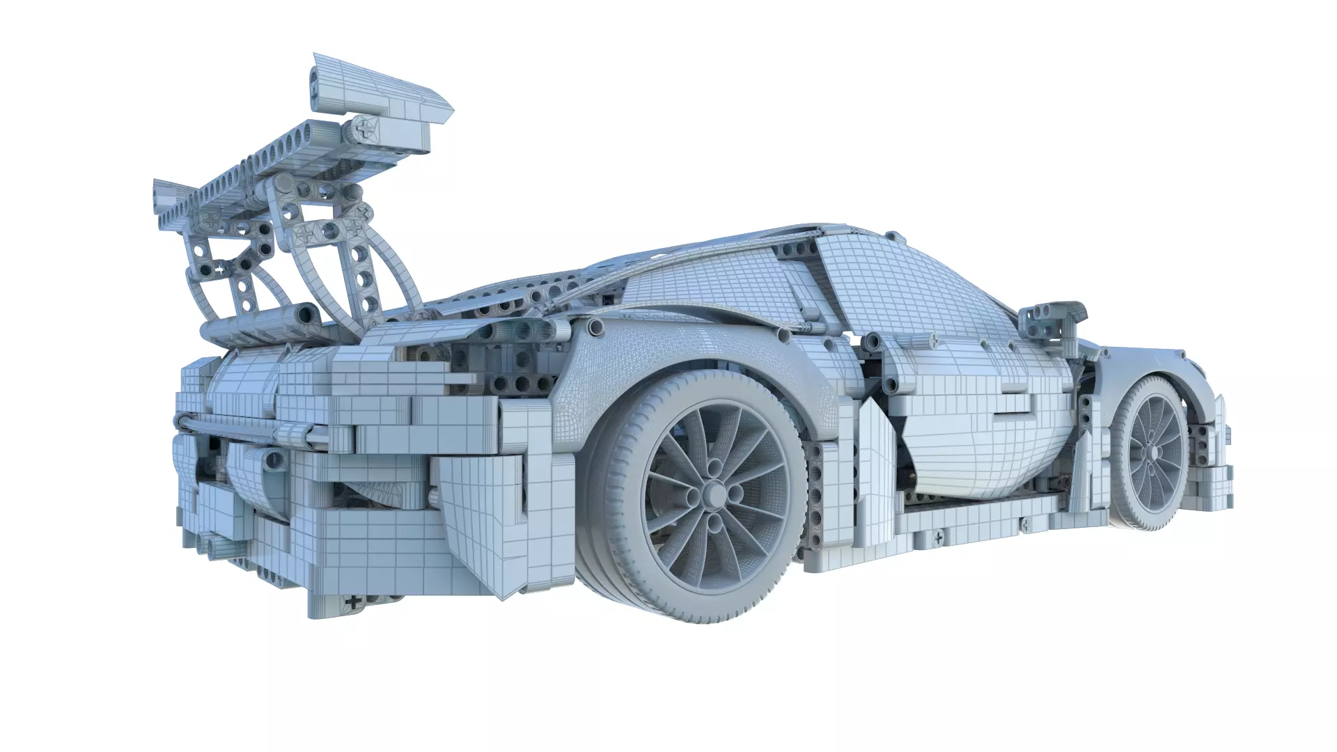 LEGO Porsche GTR 3 High-Quality 3D Model  3D model_8