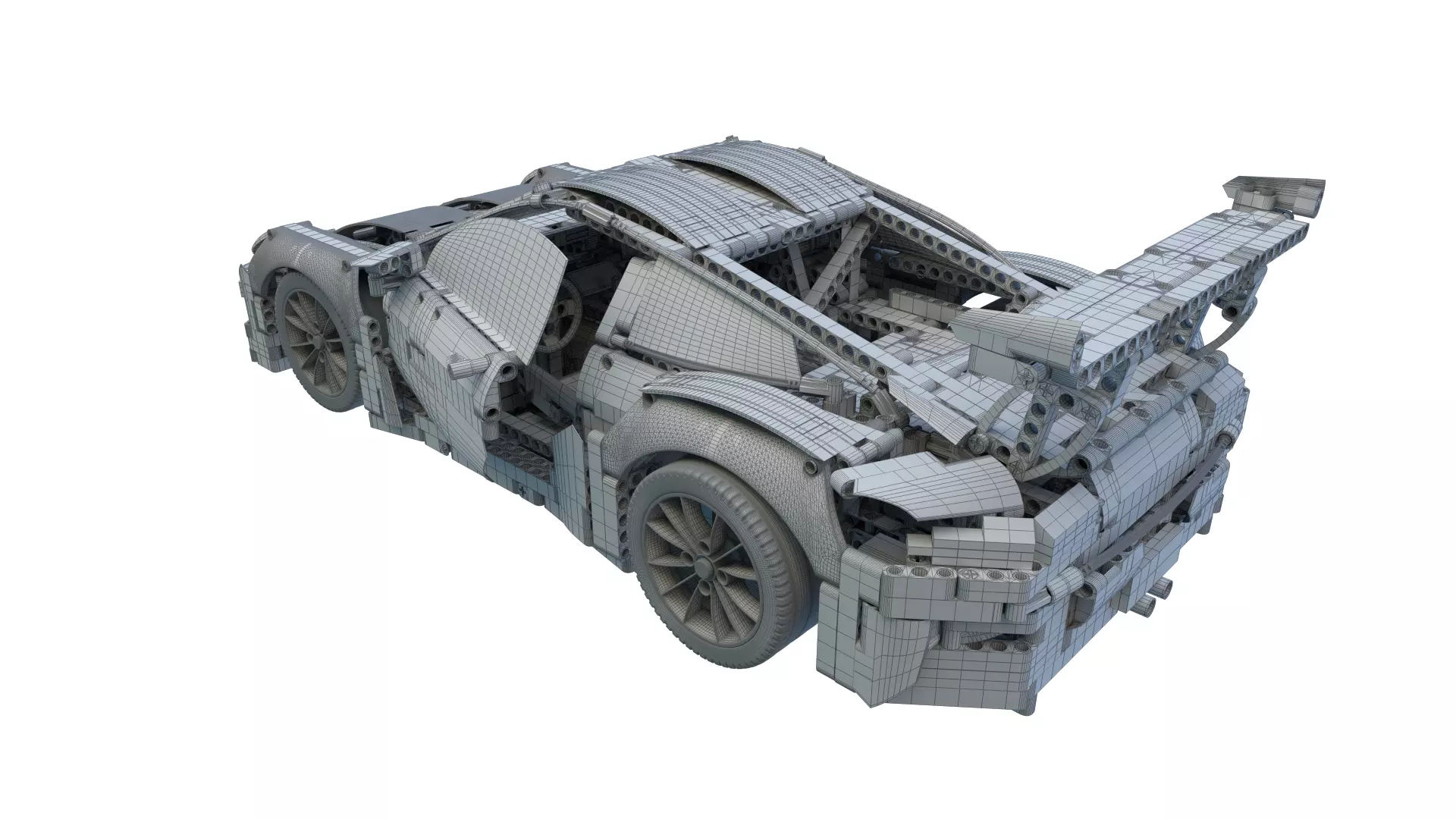 LEGO Porsche GTR 3 High-Quality 3D Model  3D model_7