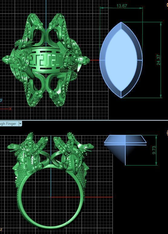 Ring medusa 10393 3D print model_3