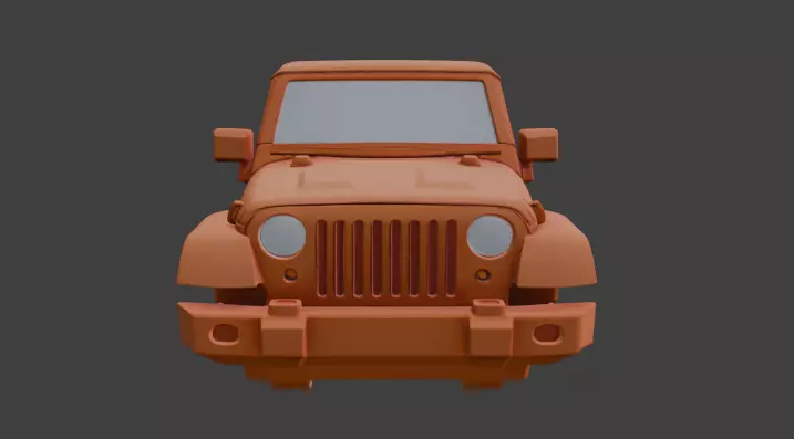 Jeep upper body part 3D model_7