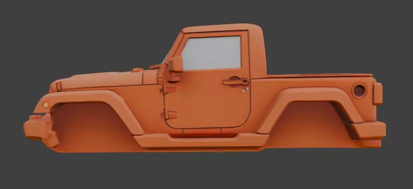 Jeep upper body part 3D model_1