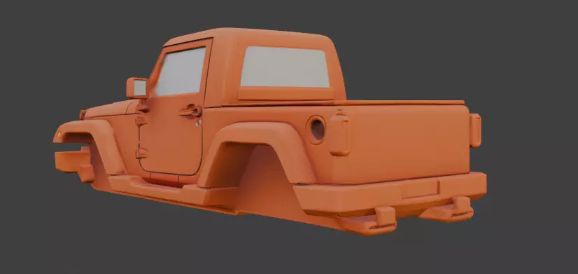 Jeep upper body part 3D model_2