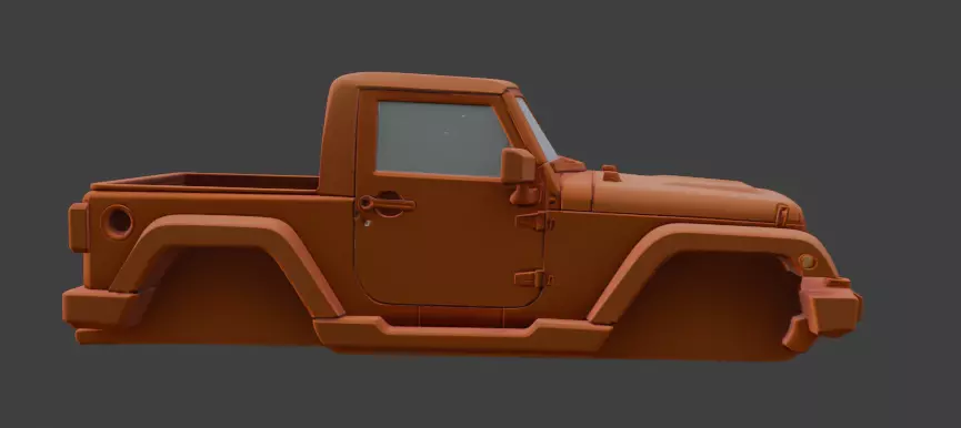 Jeep upper body part 3D model_5