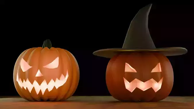 Halloween Pumpkins - Jack-o-Lantern 3D Model